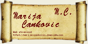 Marija Čanković vizit kartica
